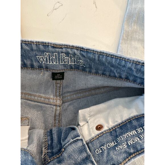 Wild Fable Jeans Distressed Blue Denim Mom Jeans Size Women's 00 - Picture 4 of 4